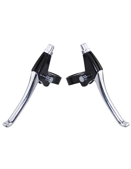 Locking Alloy Brake Lever Set CH-2482 Black/Chrome.